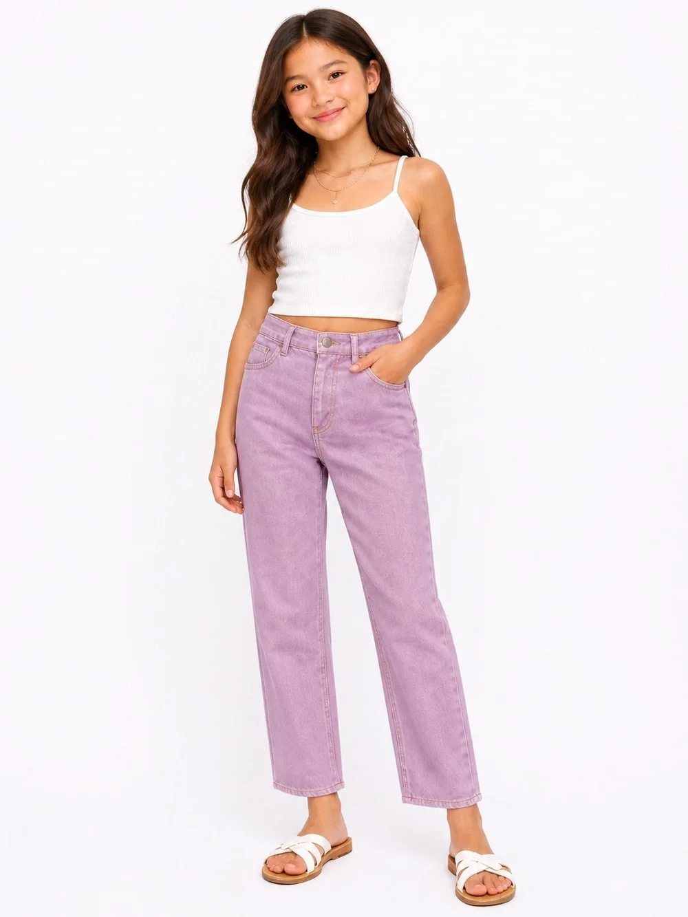 H&M Kids Lavender Straight Leg Pants